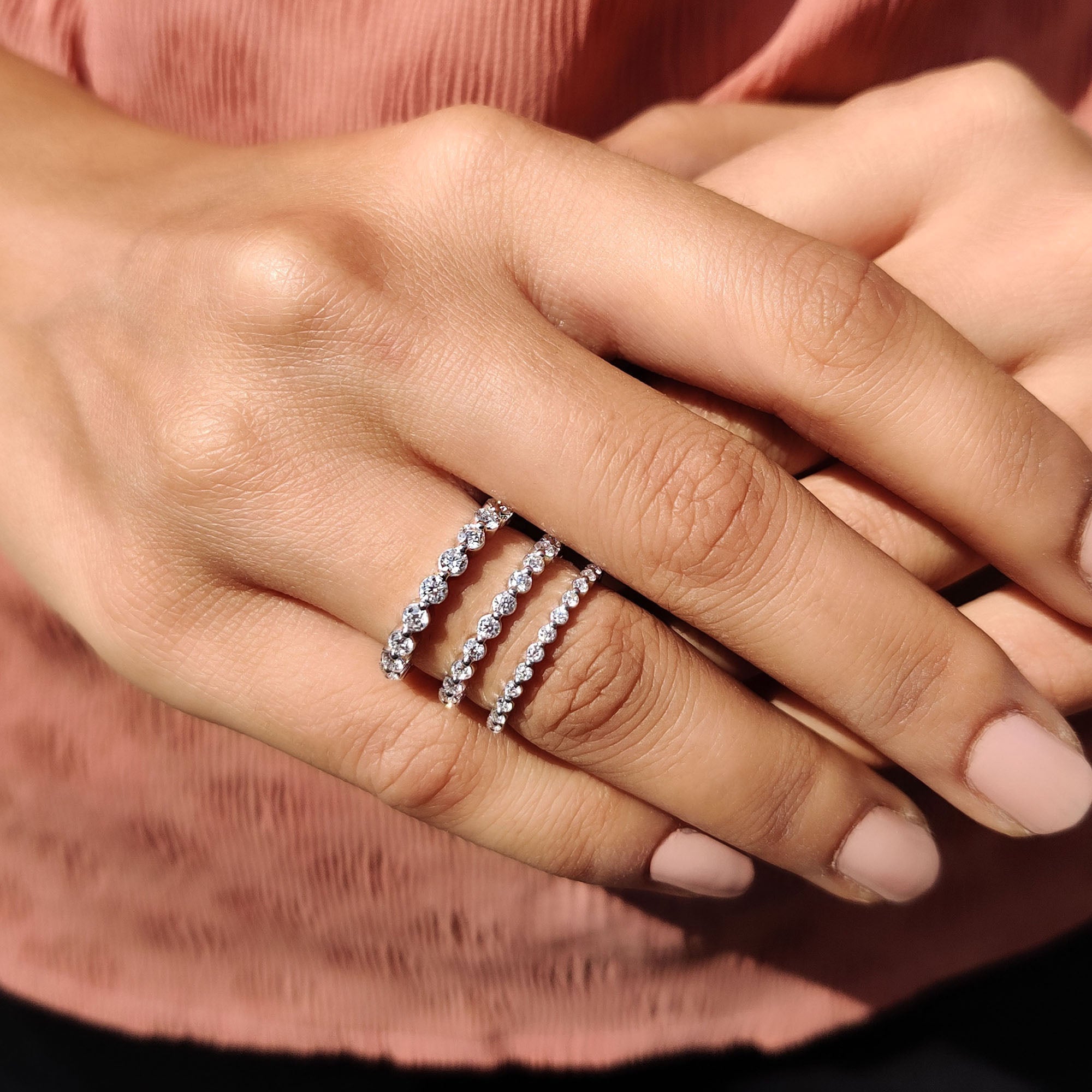 Round Cut Wedding Band With Full Eternity Style Zweitbild