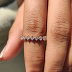 Round Diamond Band - White Gold