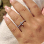 Minimalist Round Cut 2 Stone Diamond Ring