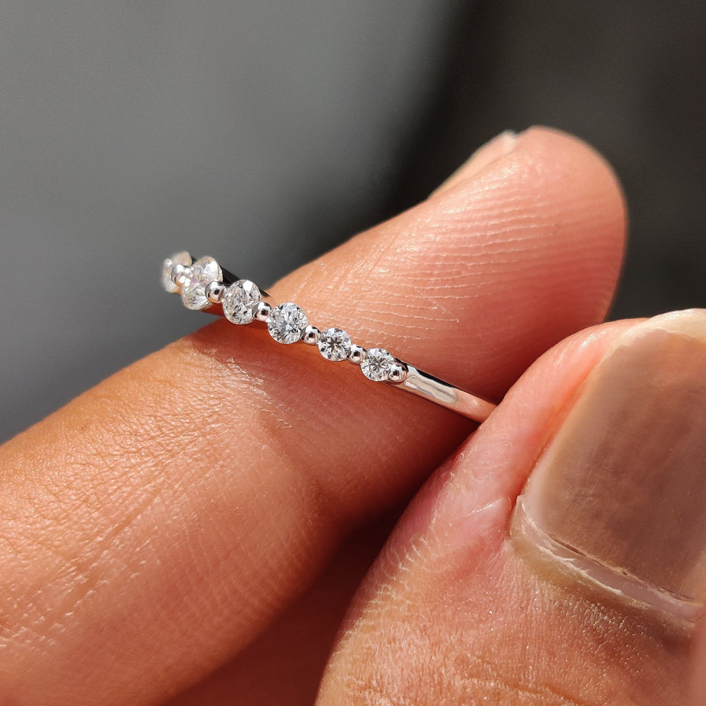 Shared Prong Eternity Band In White Gold