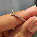 Baguette Diamond Ring In Pave Style