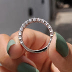 White Gold Band - 3/4 Eternity Style