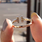 Round Moissanite Wedding Band In Open Gap Setting