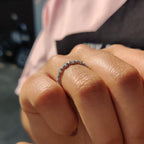 Moissanite Eternity Band With Round Cut Stones