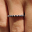 Full Eternity Black Stone Wedding Band