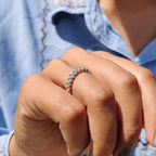 Round Moissanite Eternity Band For Women