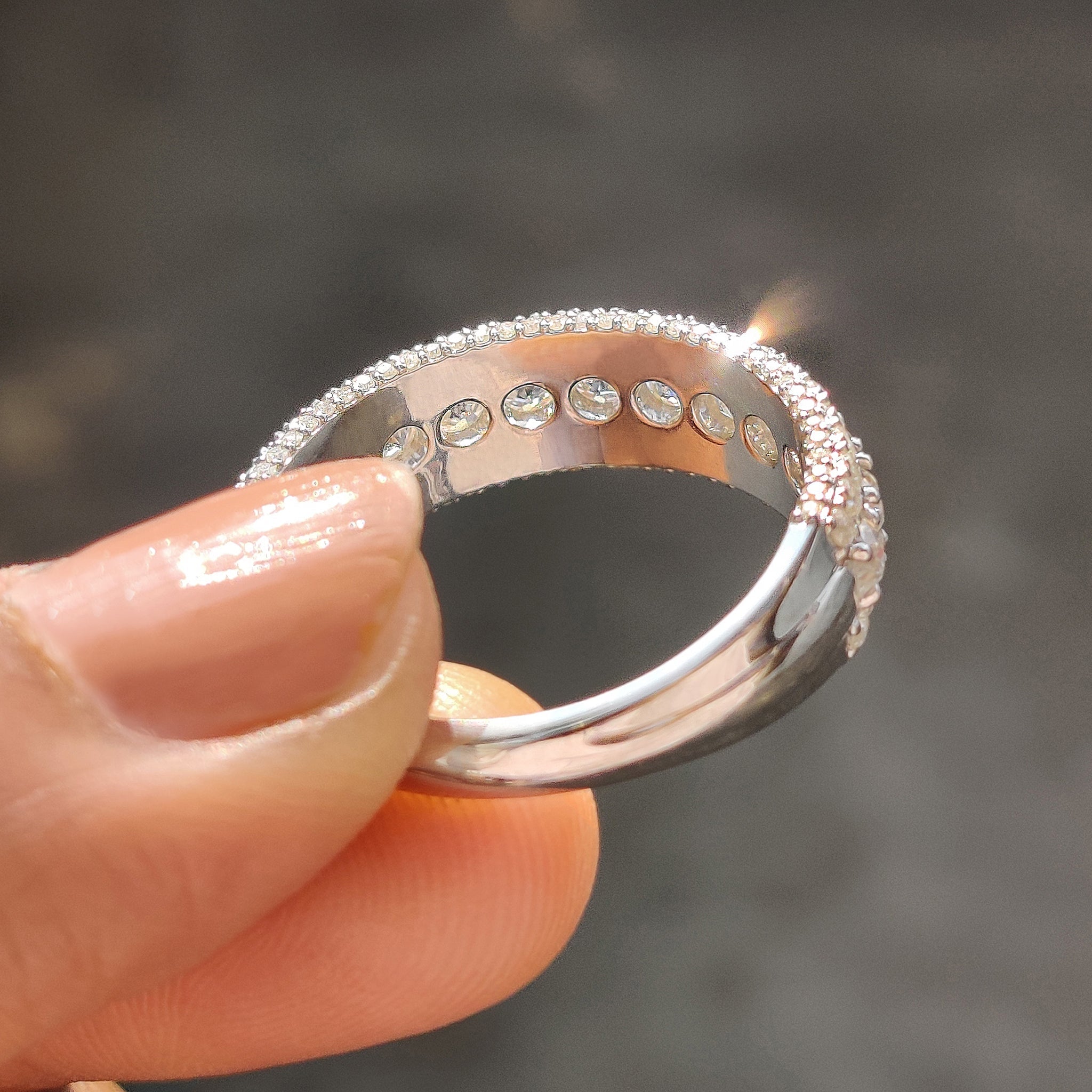 Old European Cut Multi Row Anniversary Band