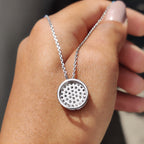 Lab Grown Round Diamond Cluster Pendant