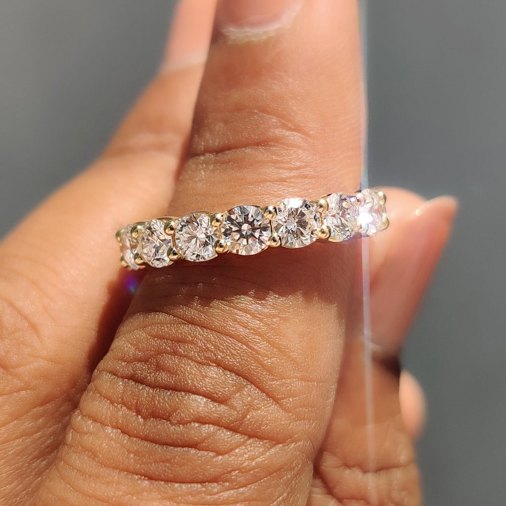 Diamond Half Eternity Band In Round Cut