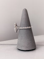 2.0 CT Pear Cut Moissanite Halo Engagement Ring