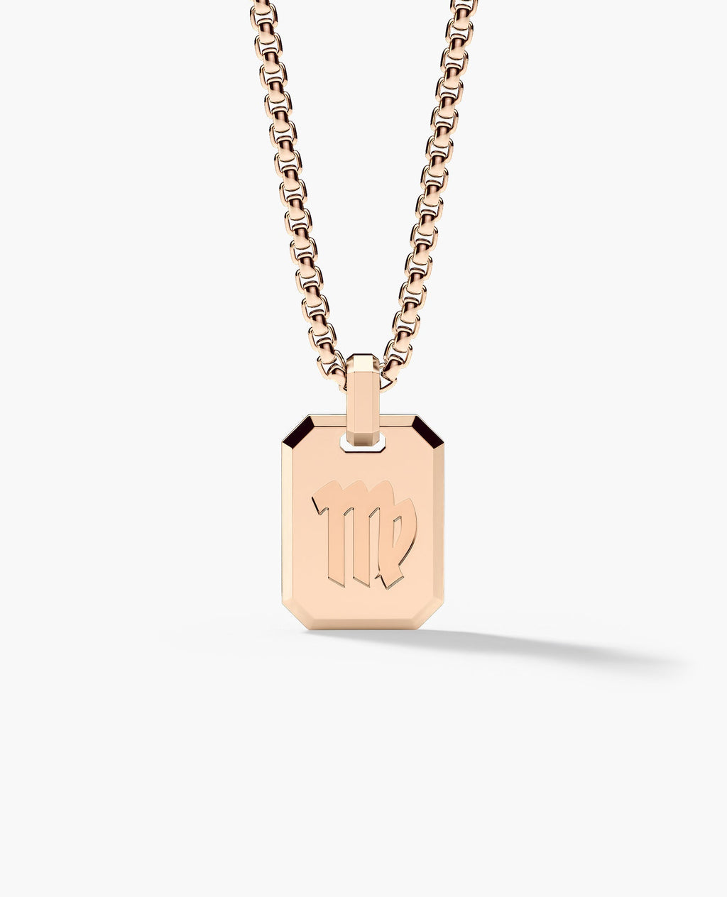 VIRGO MINI ZODIAC Dog Tag Gold Pendant