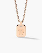 VIRGO MINI ZODIAC Dog Tag Gold Pendant