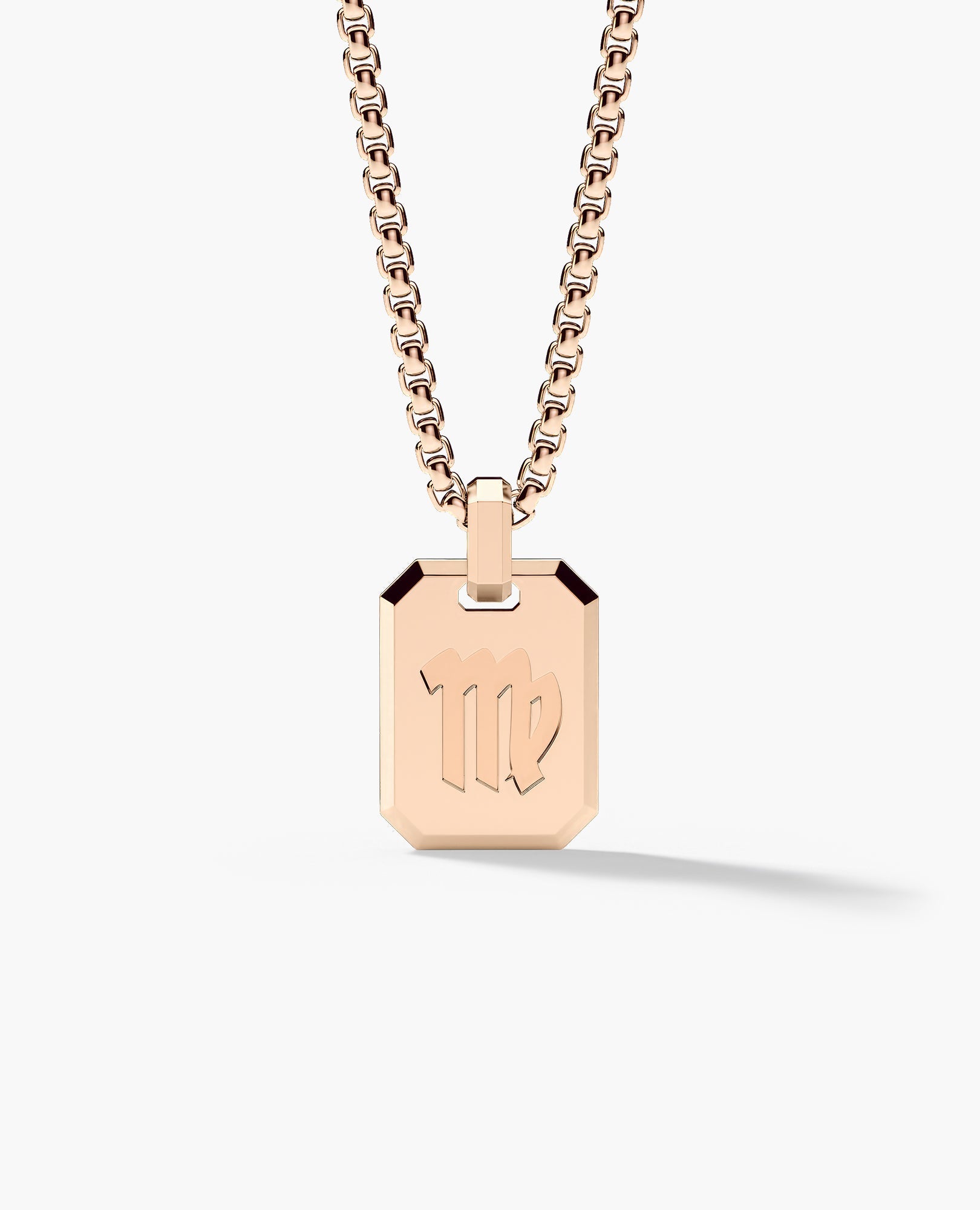 VIRGO MINI ZODIAC Dog Tag Gold Pendant
