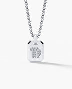 VIRGO MINI ZODIAC Dog Tag Gold Pendant with 0.25ct Diamonds