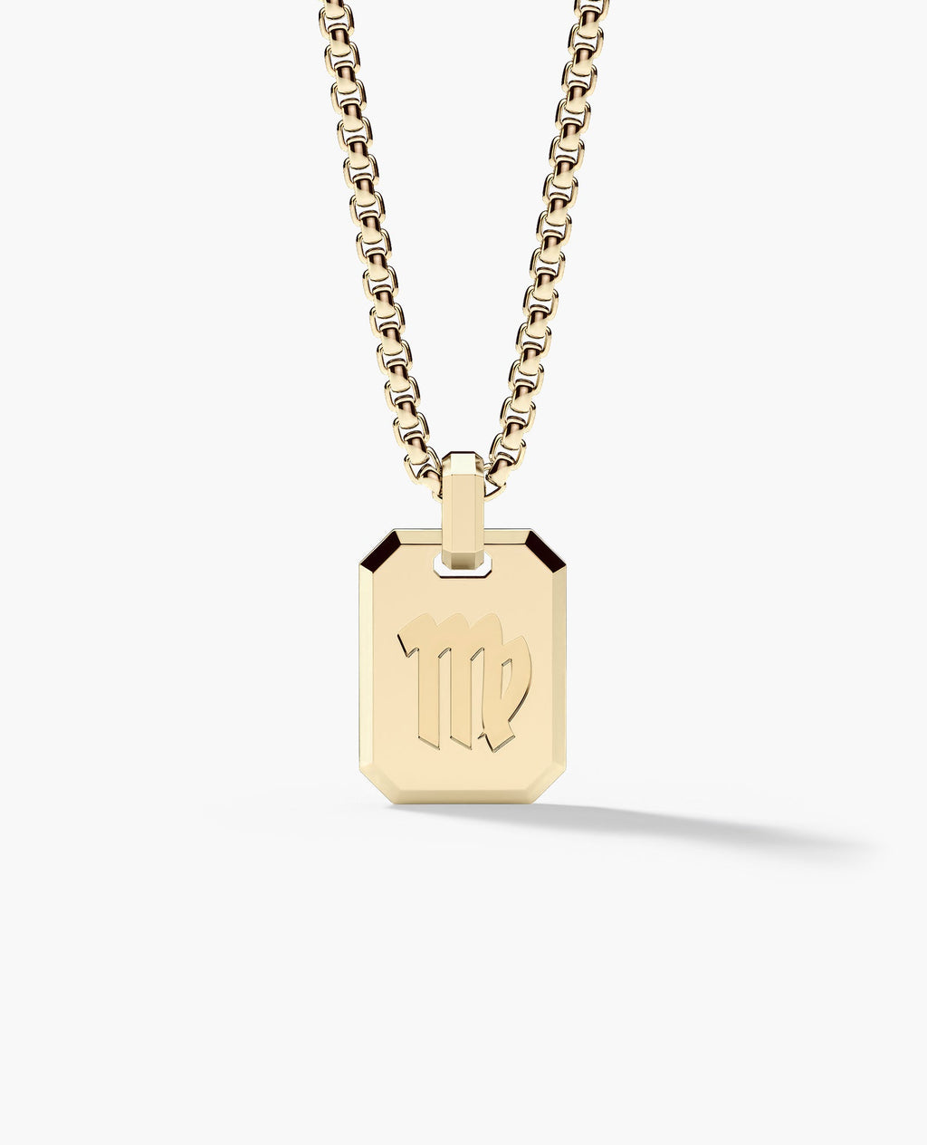 VIRGO MINI ZODIAC Dog Tag Gold Pendant