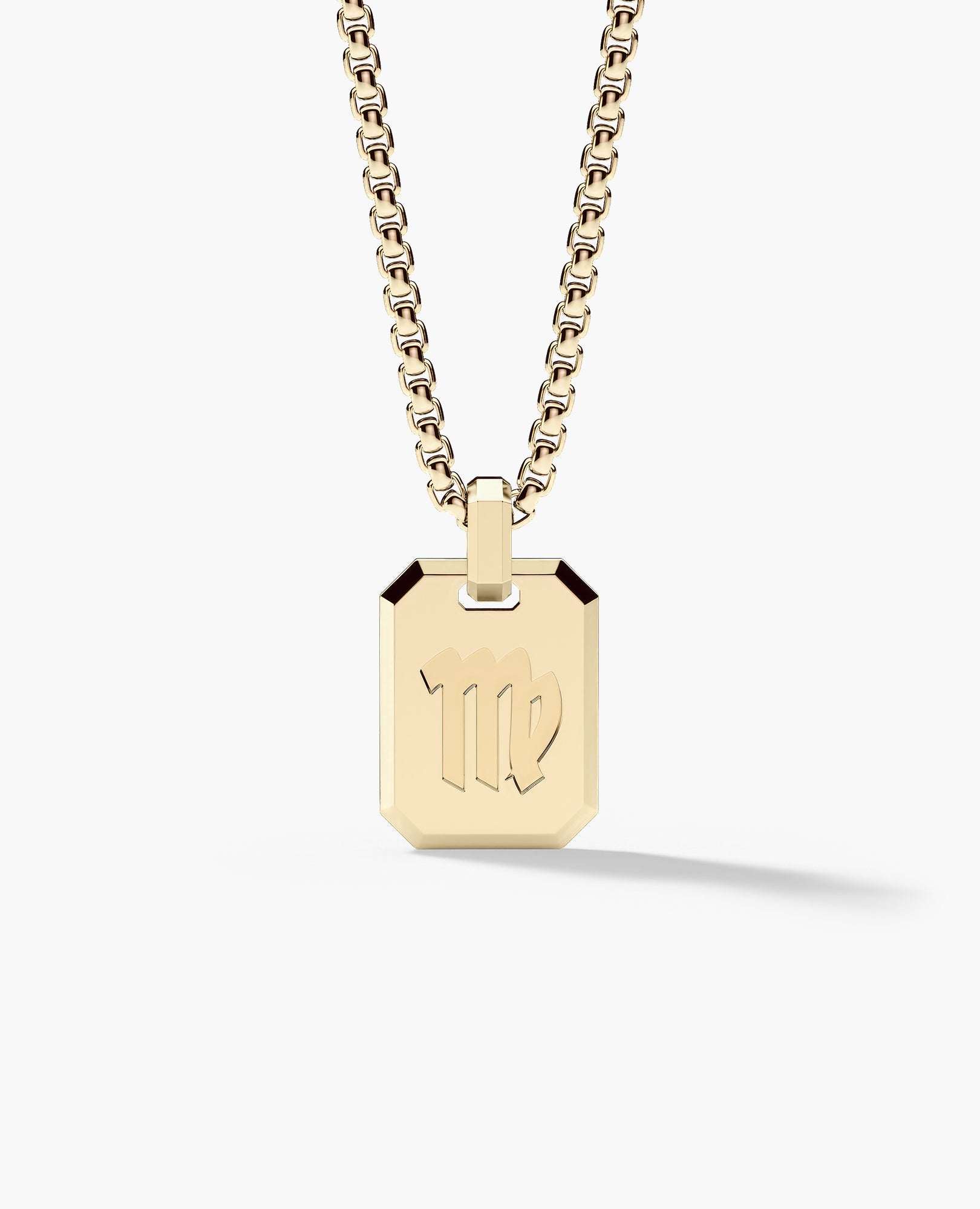 VIRGO MINI ZODIAC Dog Tag Gold Pendant