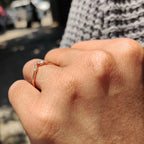 Marquise And Round Wedding Band In Chevron Style