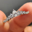 Pear And Round Cut Curved Moissanite Wedding Band