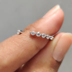 Round Cut Shared Prong Wedding Band