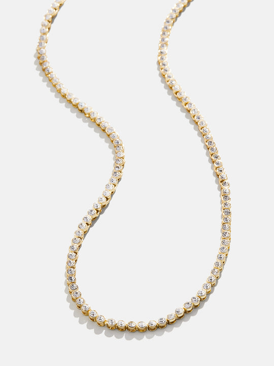 Round Lab Grown Diamond Tennis Necklace