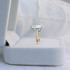 4.0 CT Pear Cut Moissanite Solitaire Engagement Ring