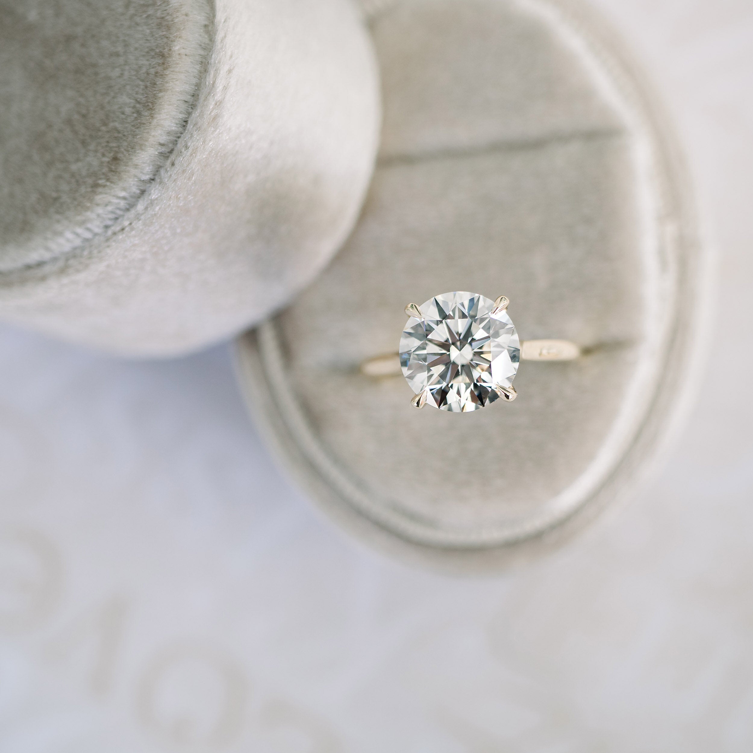 2.75 CT Round Brilliant Cut Moissanite Solitaire Engagement Ring