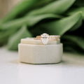 2.25 CT Pear Moissanite Hidden Halo Pave Setting Engagement Ring