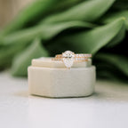 2.25 CT Pear Moissanite Hidden Halo Pave Setting Engagement Ring