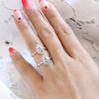 1.50 CT Oval Cut Vintage Halo Style Moissanite Engagement Ring