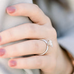 1.75 CT Princess Cut Moissanite Solitaire Engagement Ring