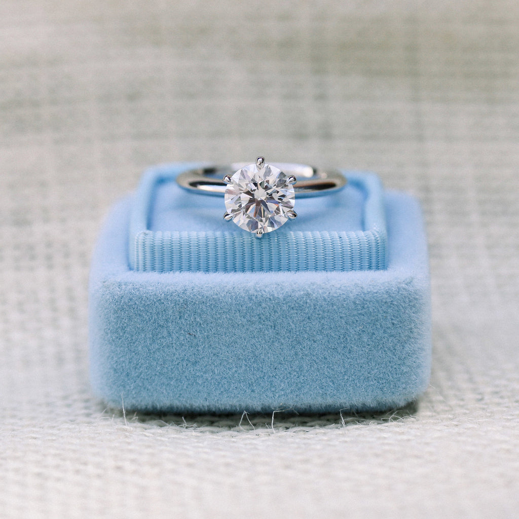 2.50 CT Round Moissanite Solitaire Engagement Ring