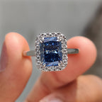 Halo Setting Radiant Cut Engagement Ring