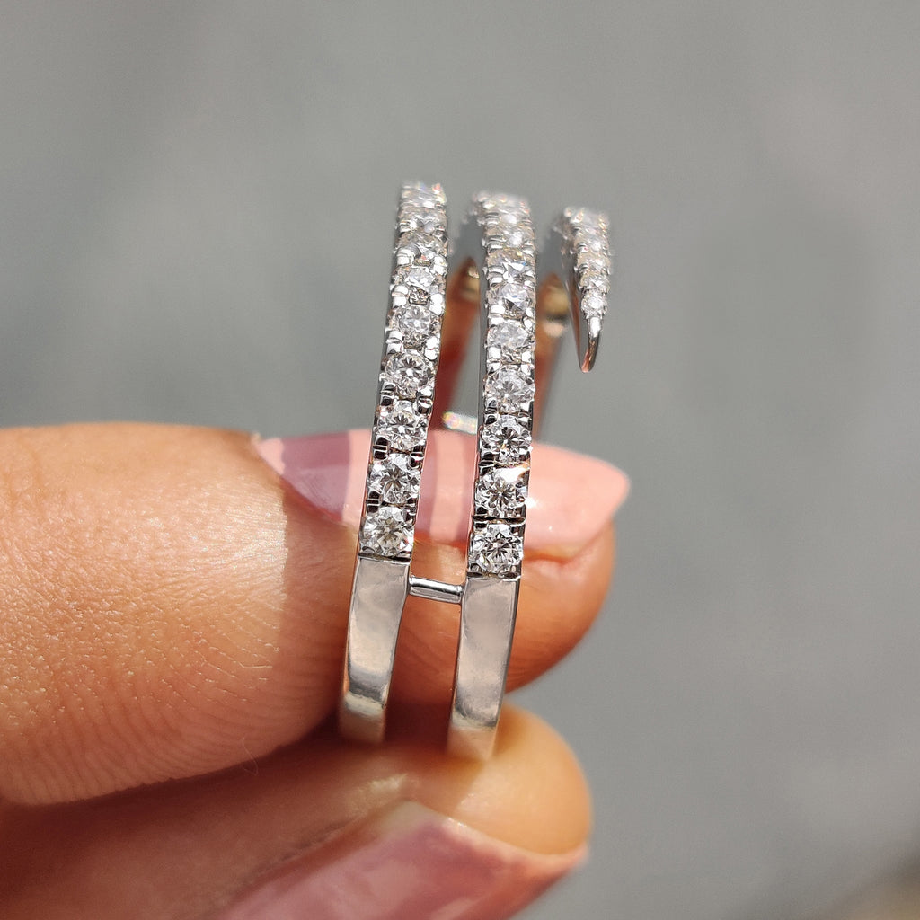 Spiral Ring - White Gold