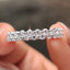 3/4 Eternity Band In Round Cut Double Row Setting