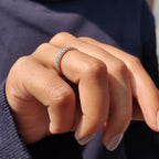 Half Eternity Round Moissanite Wedding Band