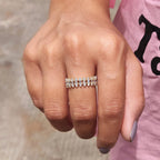 Baguette And Round Wedding Band Full Eternity Setting