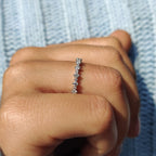 Round Moissanite Eternity Wedding Band