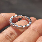 Double Row Diamond Band with Round Cut Sparkle