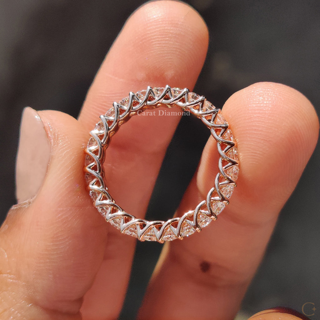 Lab Grown Diamond Round Eternity Band