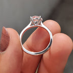 White Gold Round Cut Engagement Ring