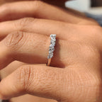 Half Eternity Wedding Band In Rose Gold
