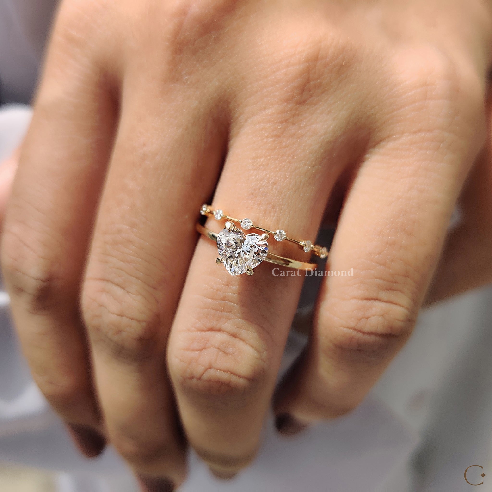 Round Diamond Eternity Band in Distance Pave Style