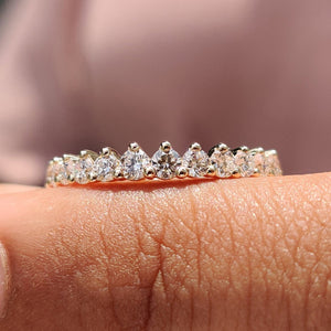 Yellow Gold Round Cut Eternity Band