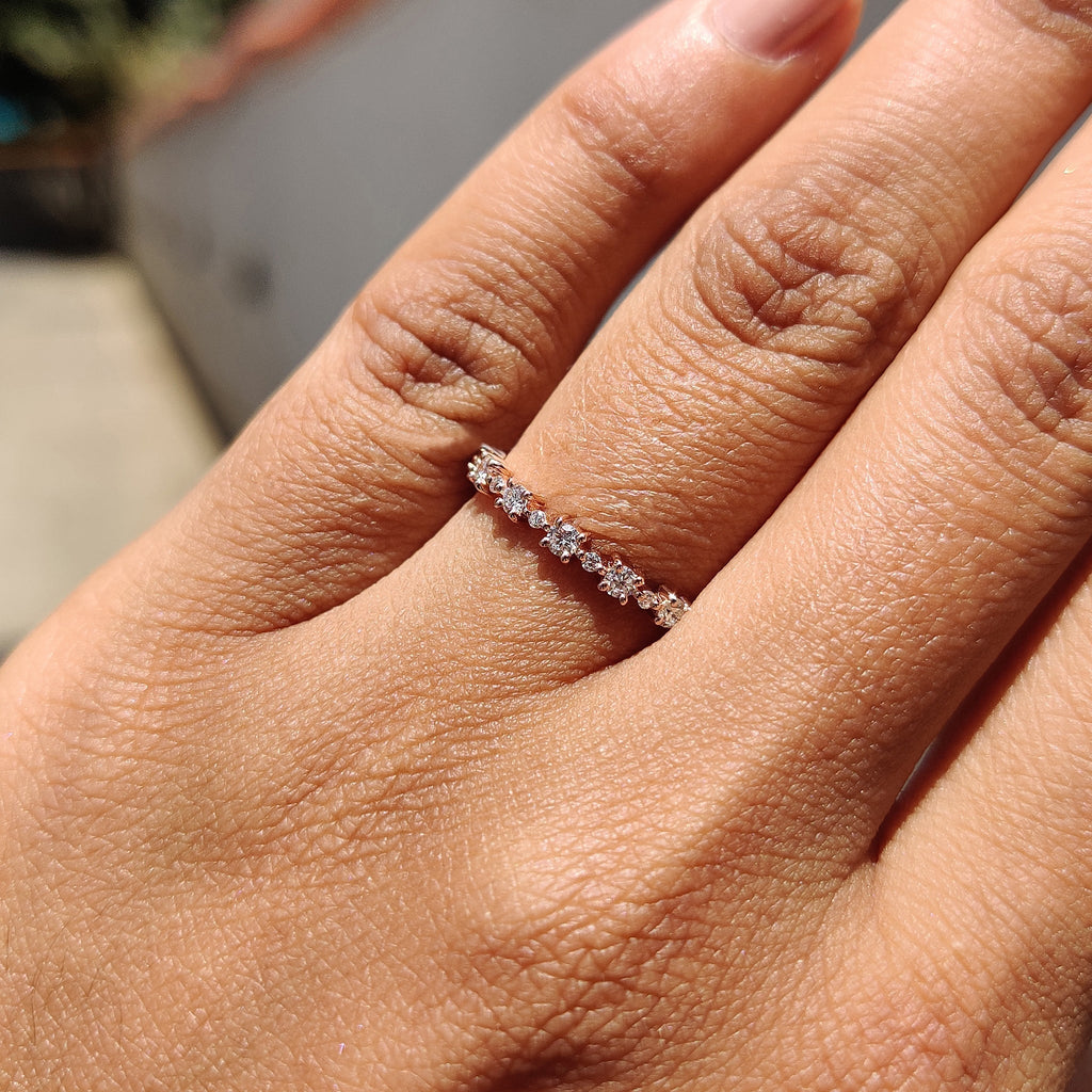 Lab Grown Diamond Rose Gold Eternity Band