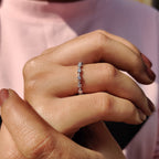 Moissanite Eternity Band With Round Cut Stones