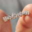 Simple Gold Wedding Band With Round Cut Moissanite