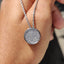 Lab Grown Round Diamond Cluster Pendant