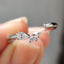 3 Stone Wedding Band In Pear And Round Cut