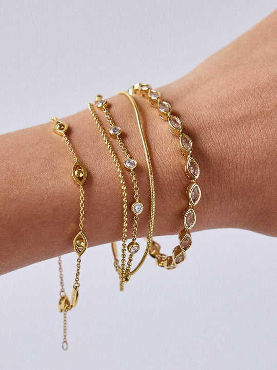 Pear Cut Lab Grown Diamond Tennis Bracelet