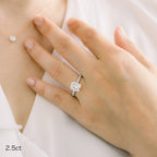 2.50 CT Cushion Moissanite Pave Setting Engagement Ring